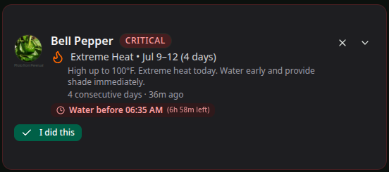 Extreme heat alert